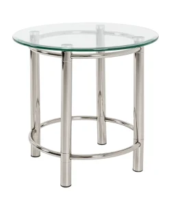 Beistelltisch Heiko - Glas/Chrom