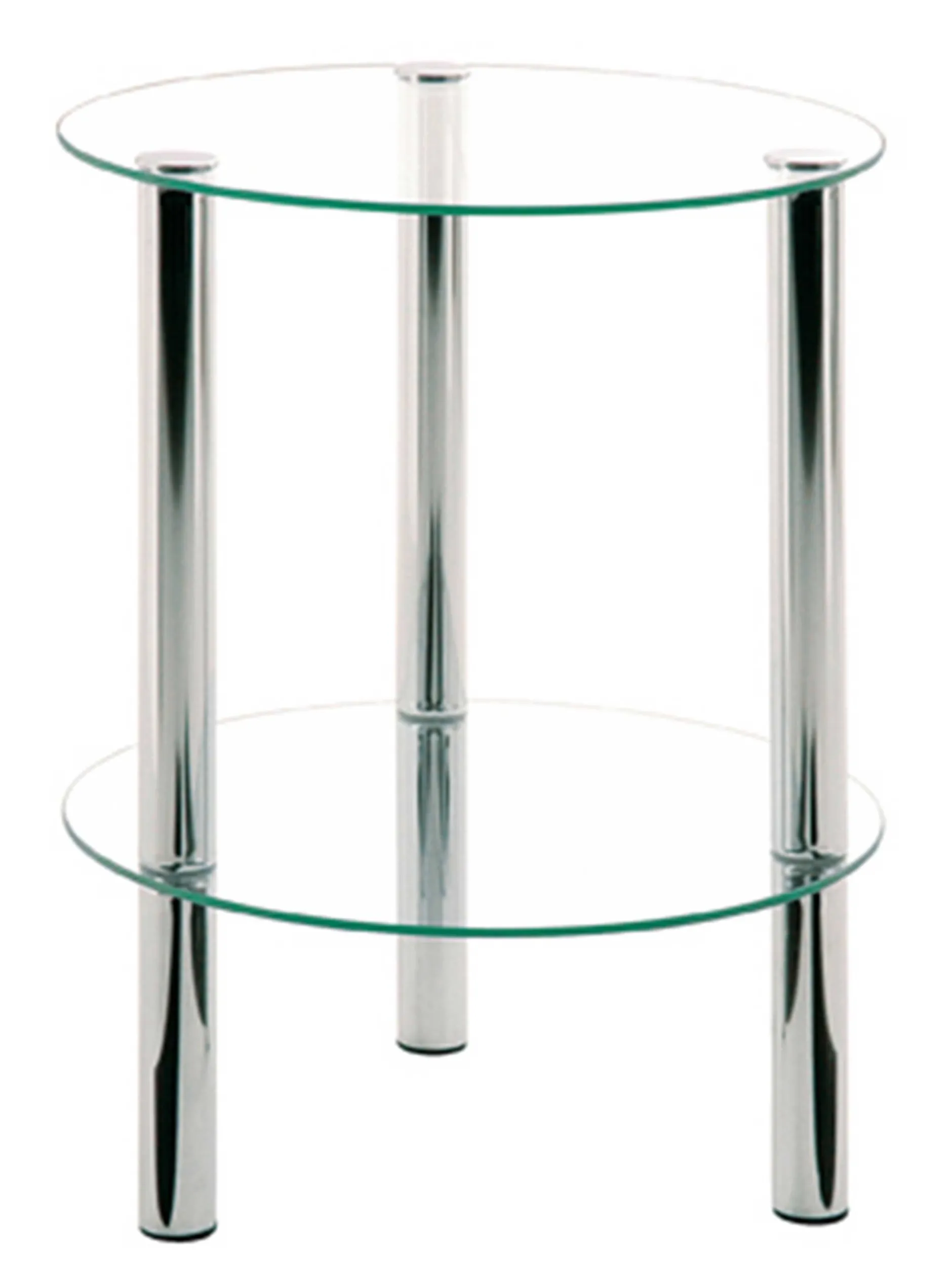 Beistelltisch Heiko - Glas/Chrom