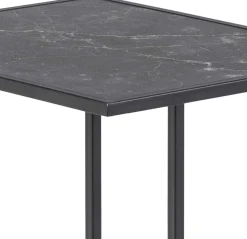 Beistelltisch Infinity 43x35 cm - schwarzer Marmor