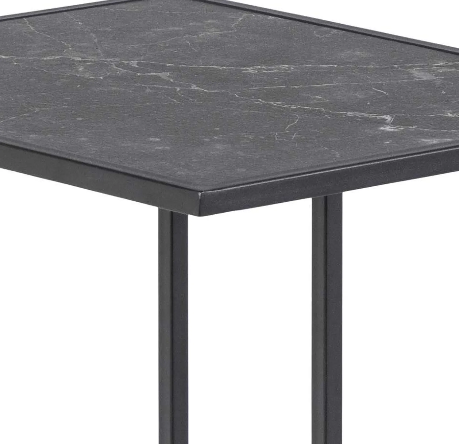 Beistelltisch Infinity 43x35 cm - schwarzer Marmor
