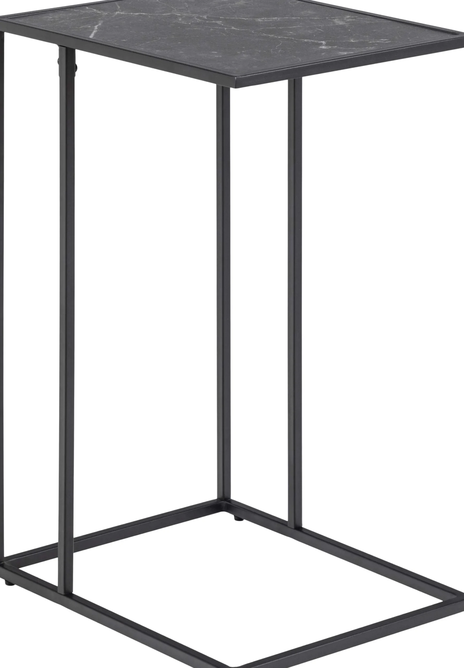 Beistelltisch Infinity 43x35 cm - schwarzer Marmor