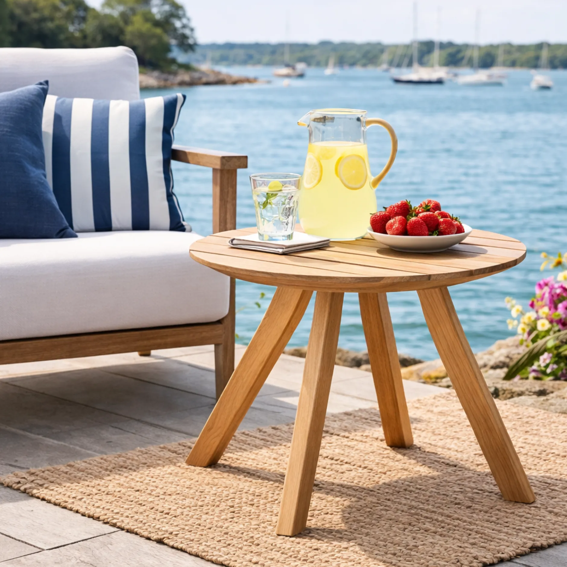 Beistelltisch Janeiro 48cm Teakholz Braun - Gesco