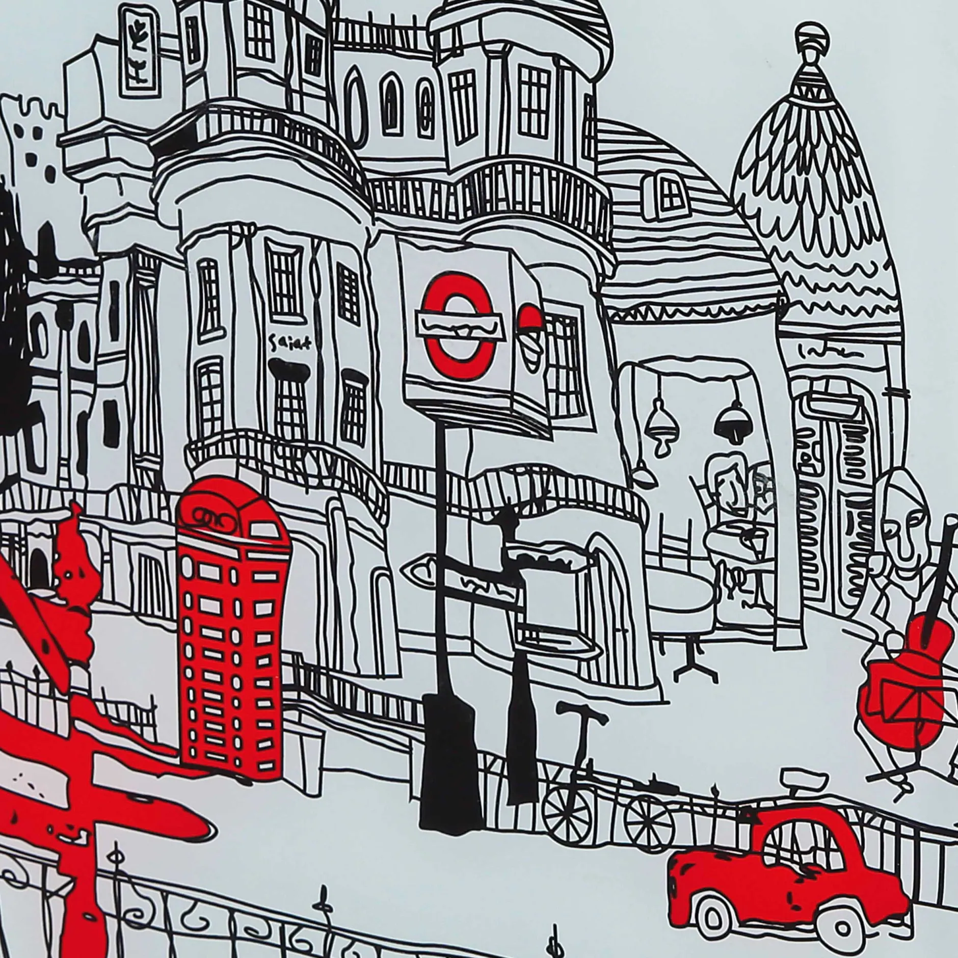 Beistelltisch Londoncube auf Rädern