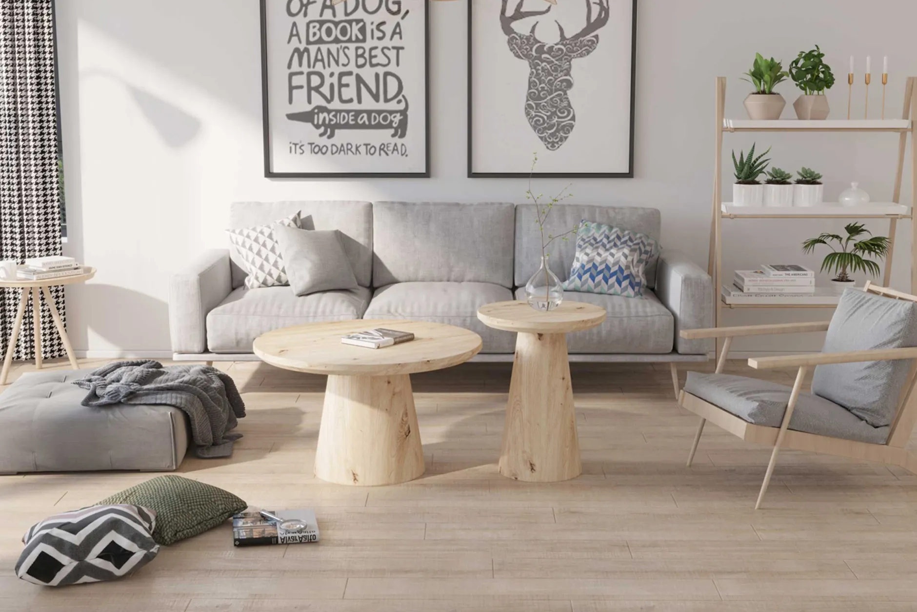 Beistelltisch Lukas | Ø45 x 55 cm | Old Oak Design