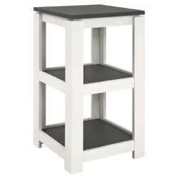 Beistelltisch Marius 40x40cm, 1 Ablage - weiß/anthrazit