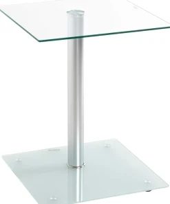 Beistelltisch mit Ablage aus Sicherheitsglas | 6 kg Tragkraft