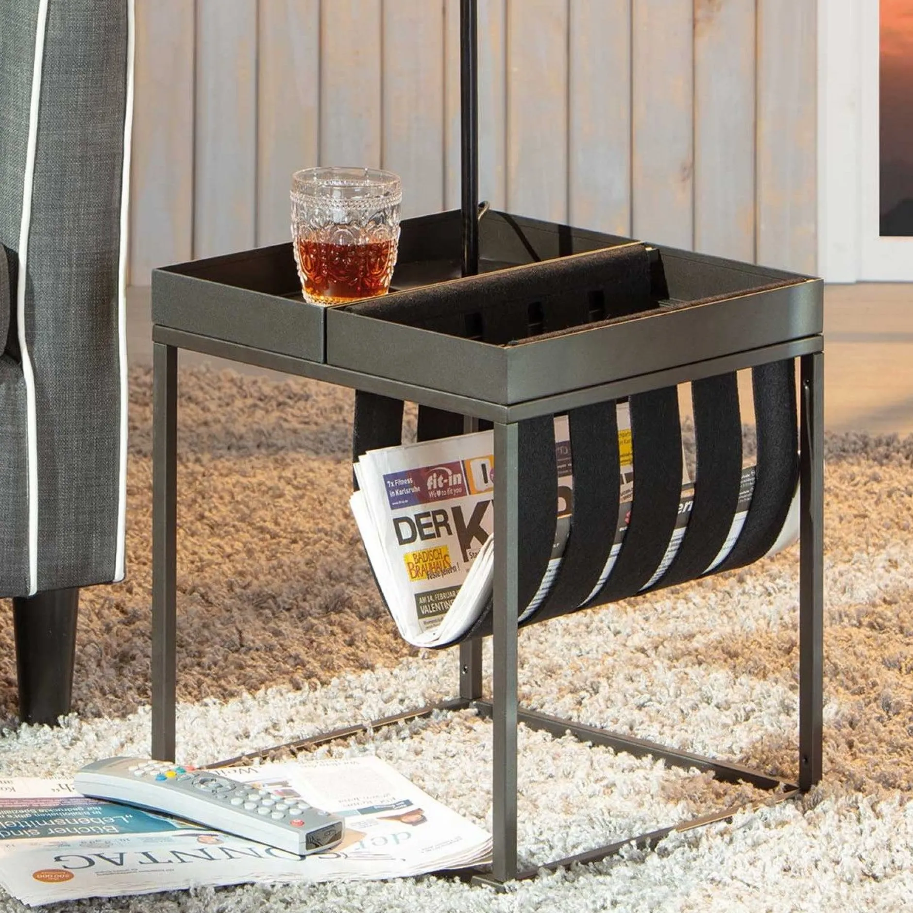 Beistelltisch Nubis 35x35 - anthrazit