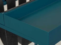Beistelltisch Nubis 35x35 - blau/schwarz