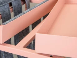 Beistelltisch Nubis 35x35 - rosa/grau
