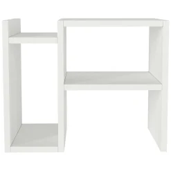 Beistelltisch Piyon - 50x30x40cm - mit Ablage - weiß