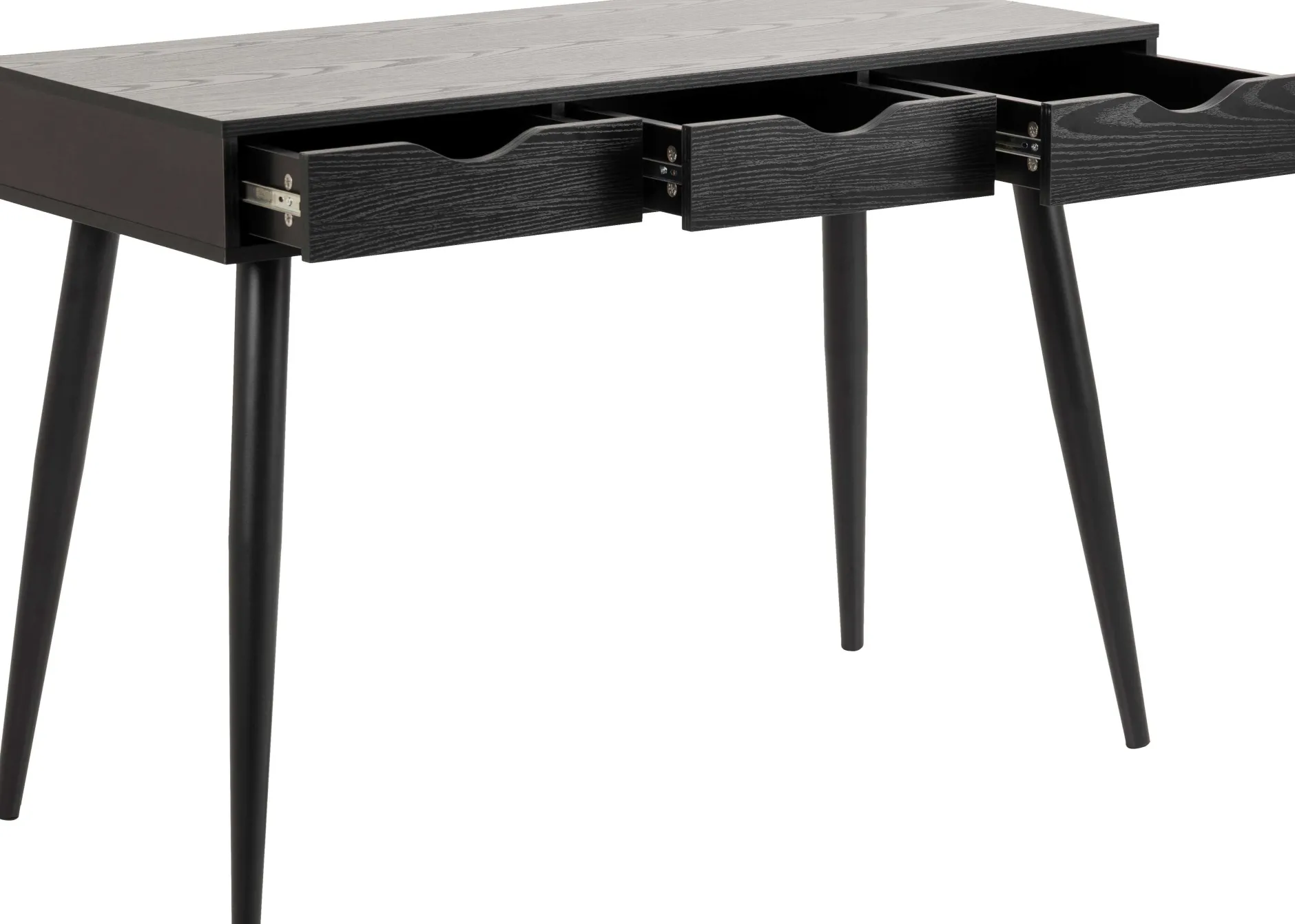 Beistelltisch/Schreibtisch Jupiter 110 cm 3 Schubladen - schwarz