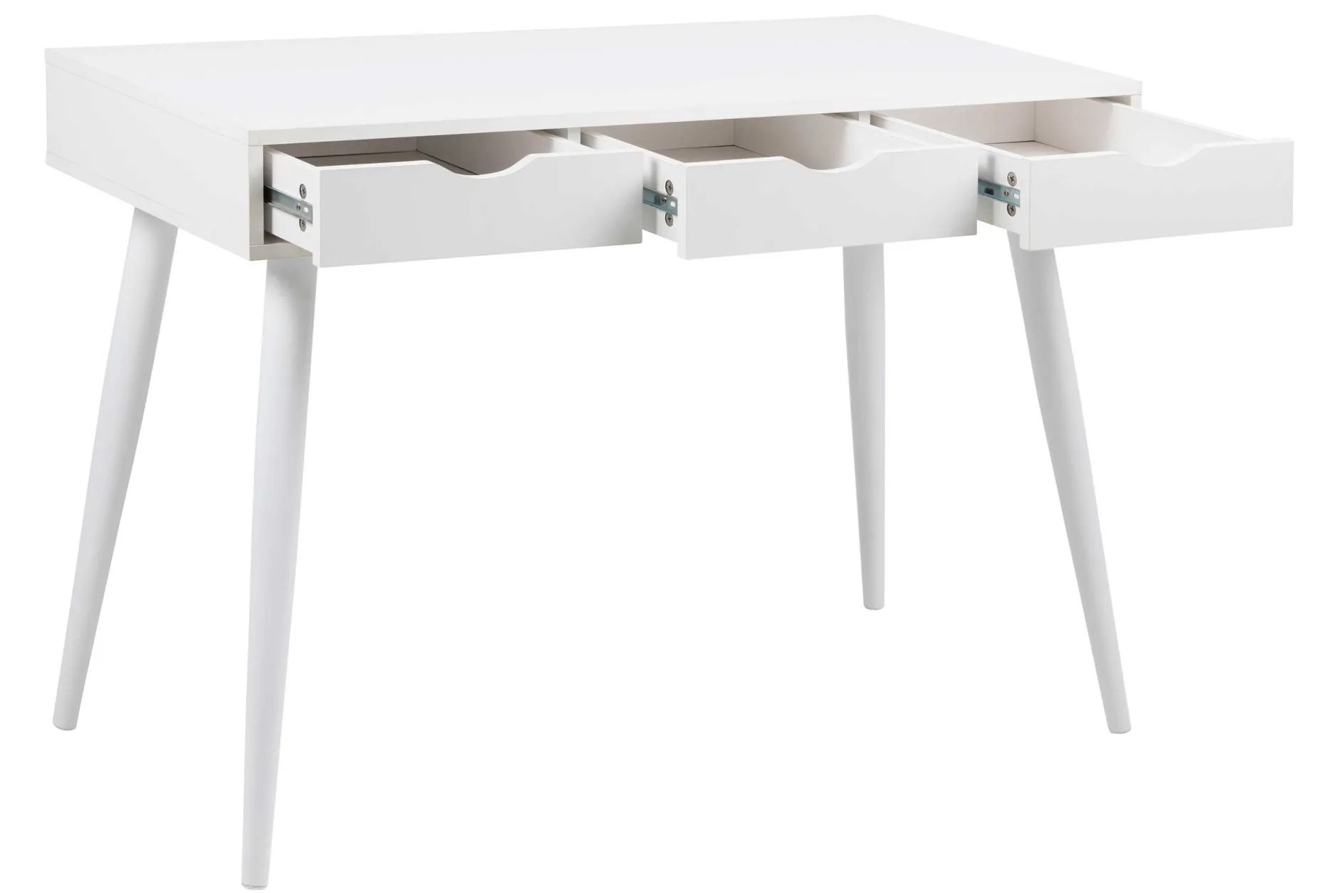 Beistelltisch/Schreibtisch Jupiter 110 cm 3 Schubladen - weiß