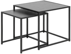 Beistelltisch-Set Dover - 2-teilig - 50x50x45cm - schwarz
