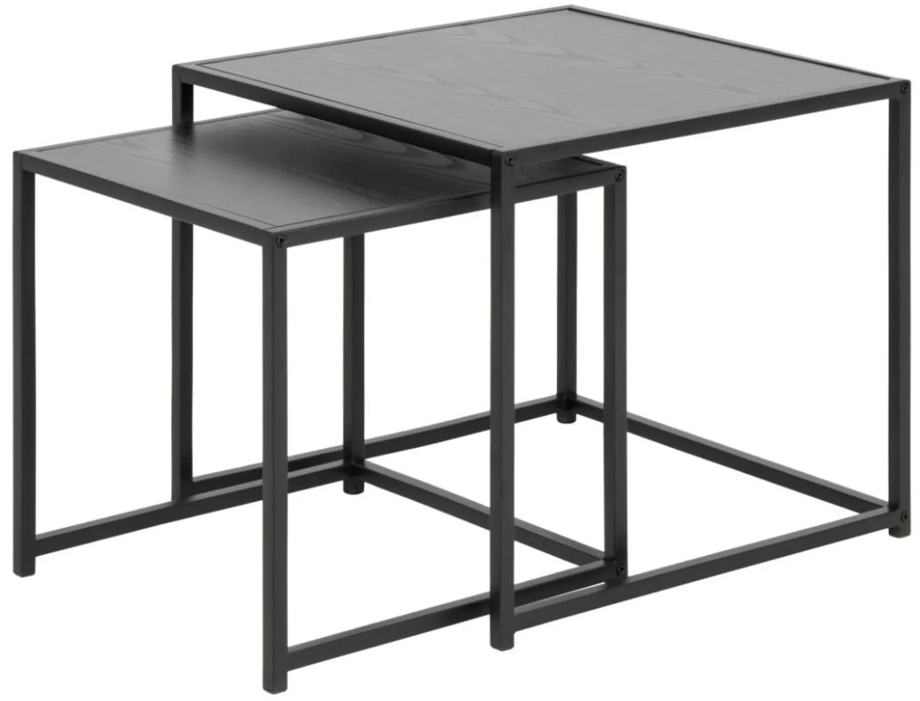 Beistelltisch-Set Dover - 2-teilig - 50x50x45cm - schwarz