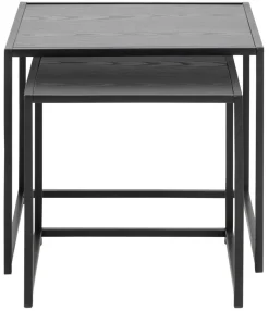 Beistelltisch-Set Dover - 2-teilig - 50x50x45cm - schwarz