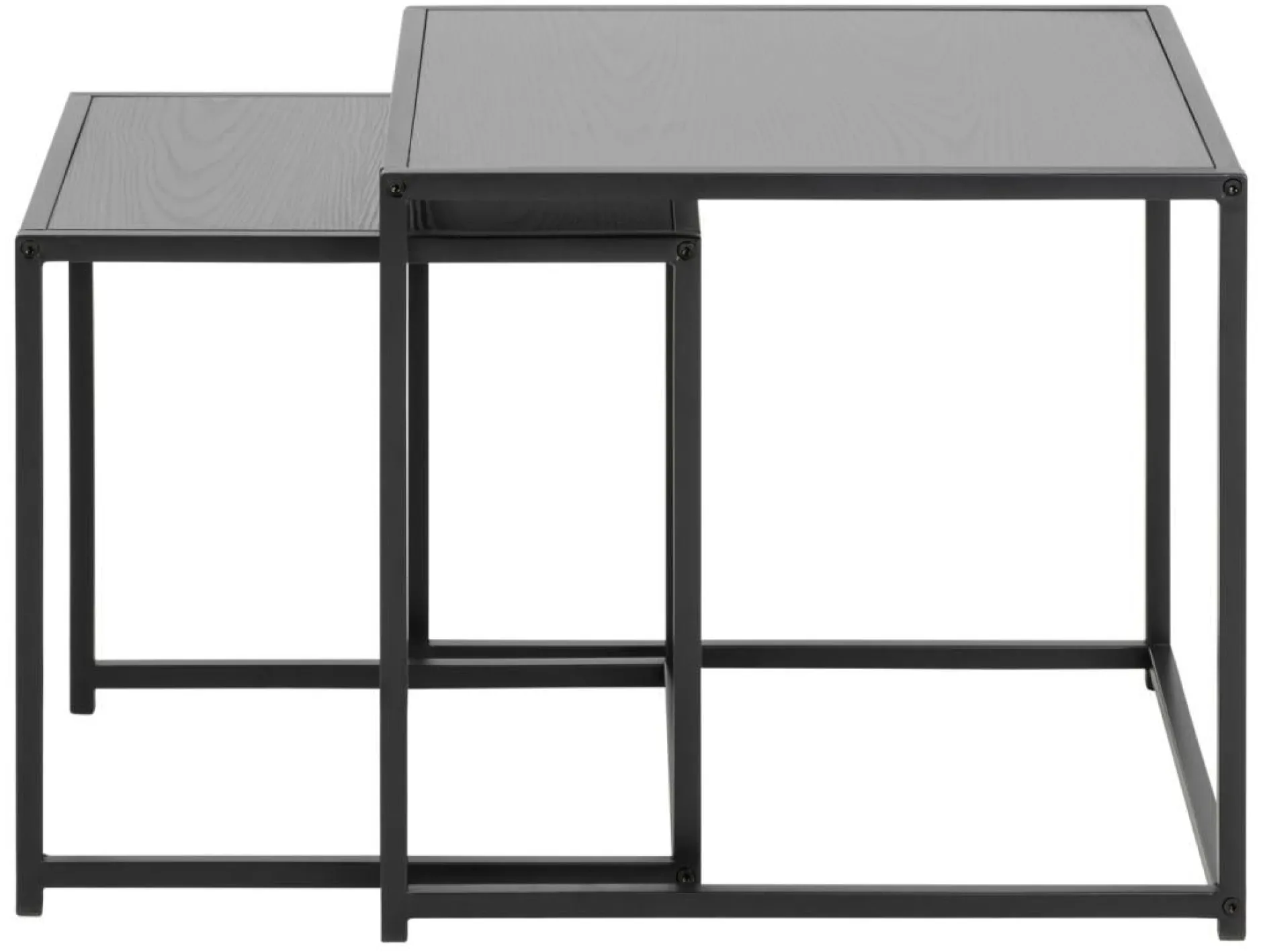 Beistelltisch-Set Dover - 2-teilig - 50x50x45cm - schwarz