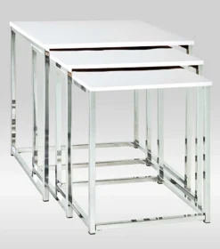 Beistelltisch-Set | 36 x 39 x 42 cm | Weiß