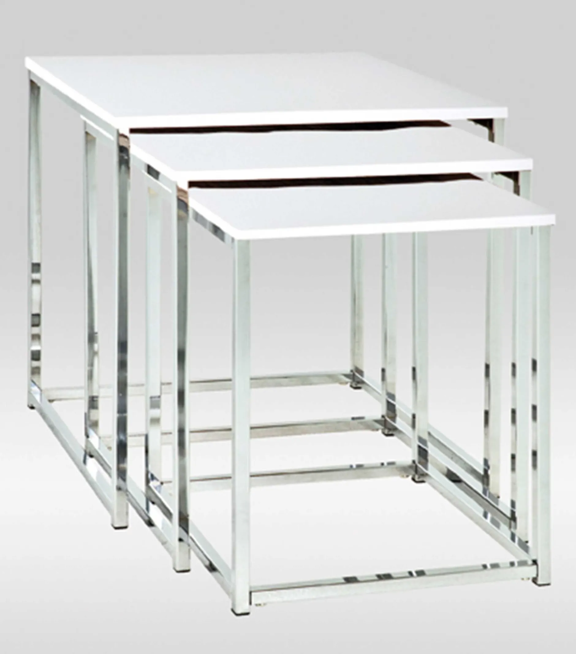 Beistelltisch-Set | 36 x 39 x 42 cm | Weiß