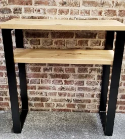Beistelltisch | 70 x 28 x 75 cm | Anthracite Oak Design