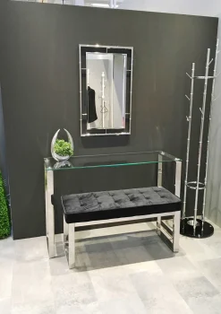 Beistelltisch | 120 x 40 x 78 cm | Metall/Glas