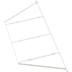 Belfast Rechteckiges Wandregal Set - Weißer Stahl, 25.5x1.2x63cm".