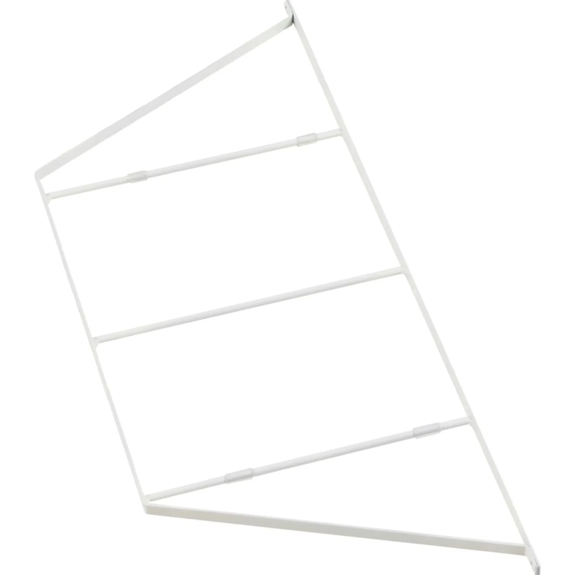 Belfast Rechteckiges Wandregal Set - Weißer Stahl, 25.5x1.2x63cm".