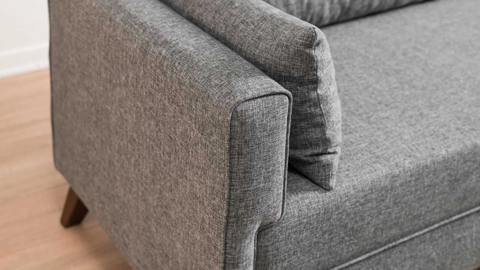 Bella 3-Sitzer-Schlafsofa | HOLZ-/MDF-RAHMEN | Grau