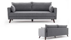 Bella 3-Sitzer-Schlafsofa | HOLZ-/MDF-RAHMEN | Grau
