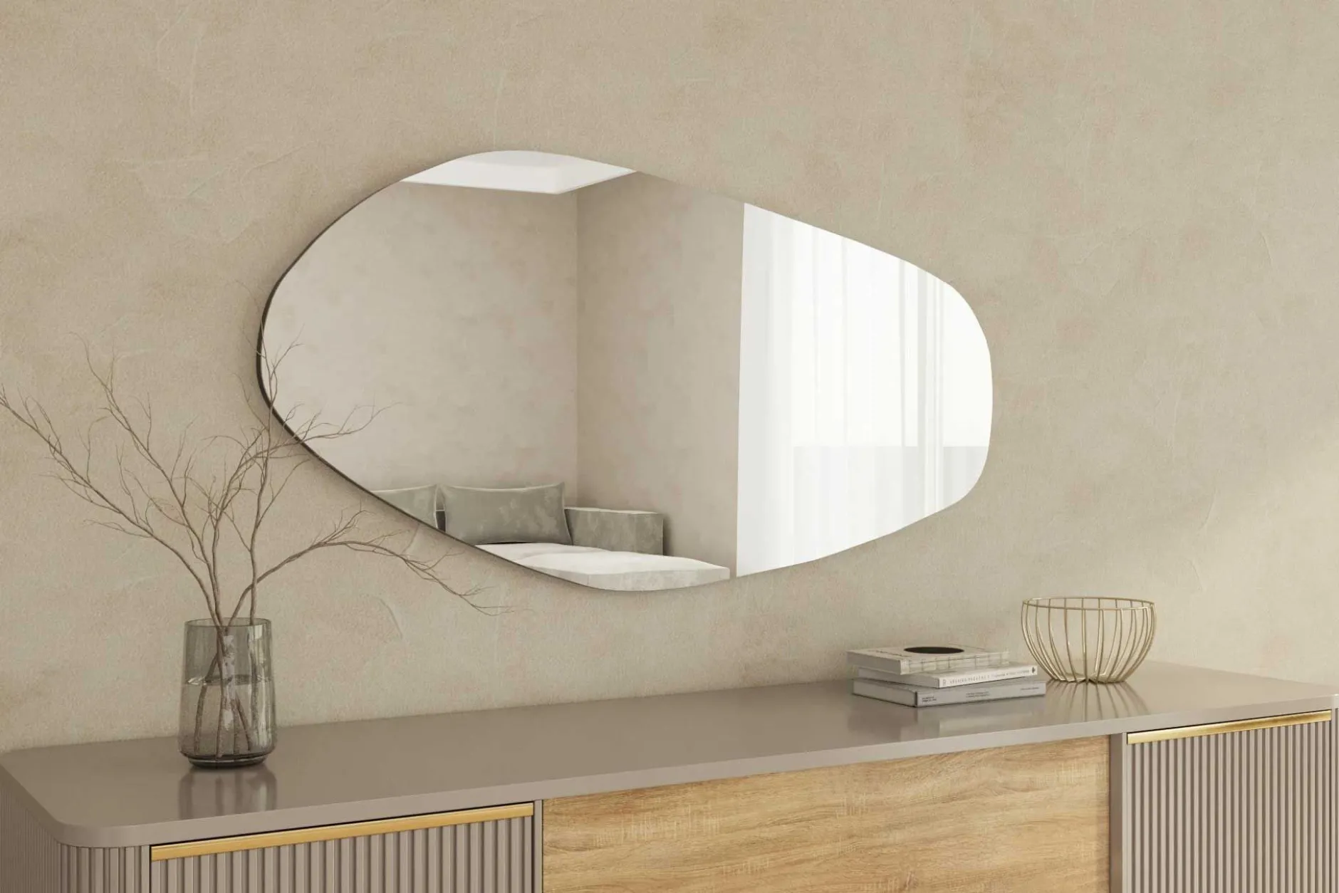 Bella Spiegel | 100% MDF | Schwarz