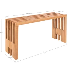 Benidorm-Bank aus Teakholz 90x30x49 cm