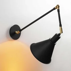Berceste Wandleuchte | METALLGEHÄUSE | Schwarz