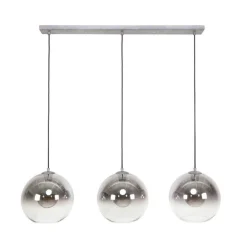 Bessy Hängeleuchte 3 Lampenschirme-Altsilber