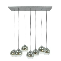 Bessy Hängeleuchte 7 Lampenschirme-Altsilber
