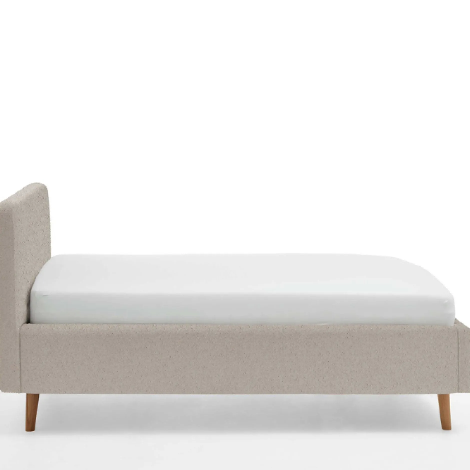 Bett Dalila 140x200cm Teddystoff - beige