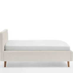 Bett Dalila 140x200cm Teddystoff - weiß