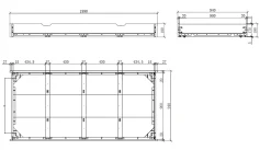 Bett Erik 90x200cm mit Bettkasten - weiß