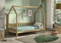 Bettgestell Home - 90x200 cm - mit Gitter - Eiche massiv