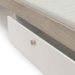 Bett Liva 90 x 190 cm-Kronberg Eiche/Mattweiß