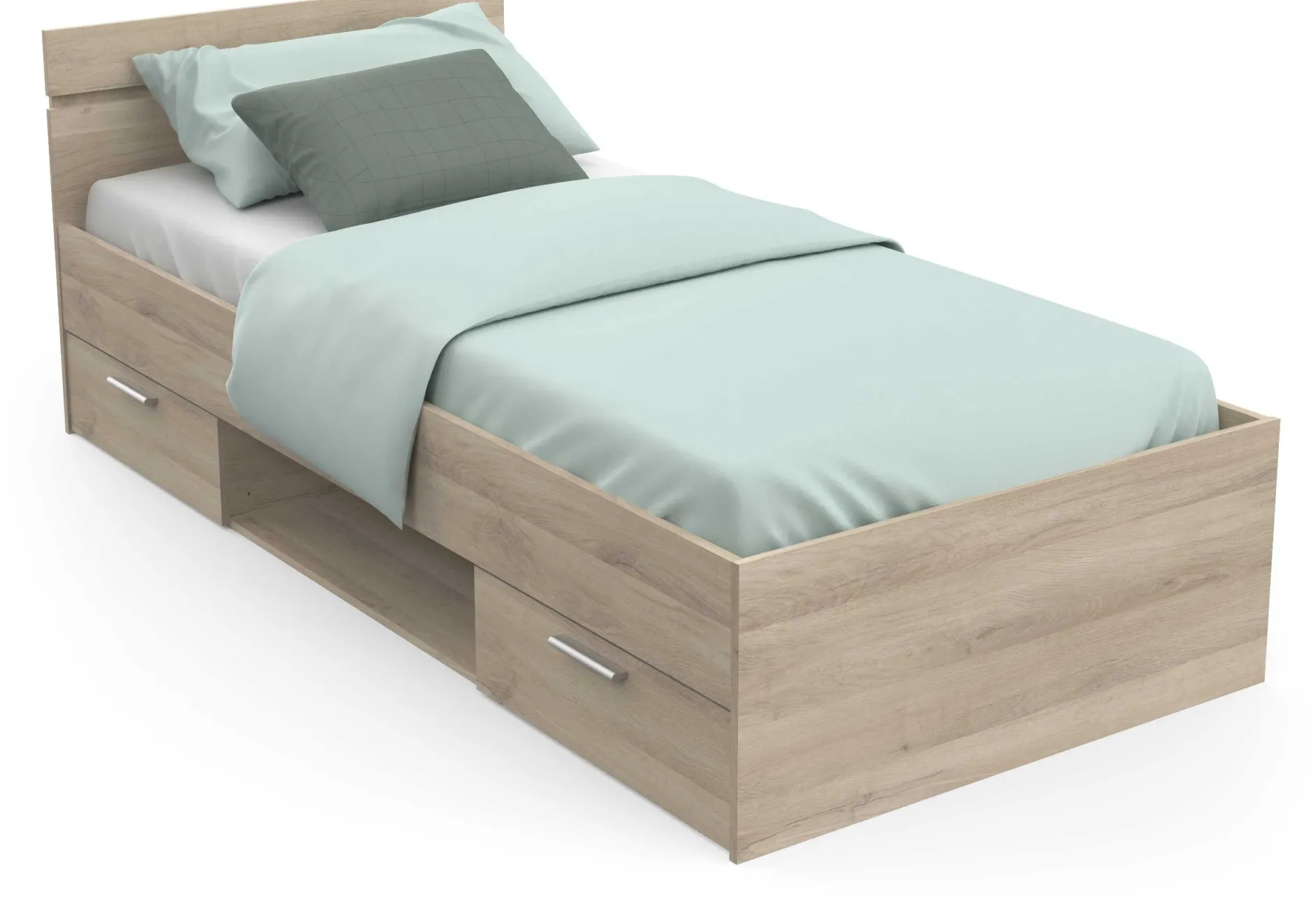 Bett Micheline 90 x 200 cm-Kronberger Eiche