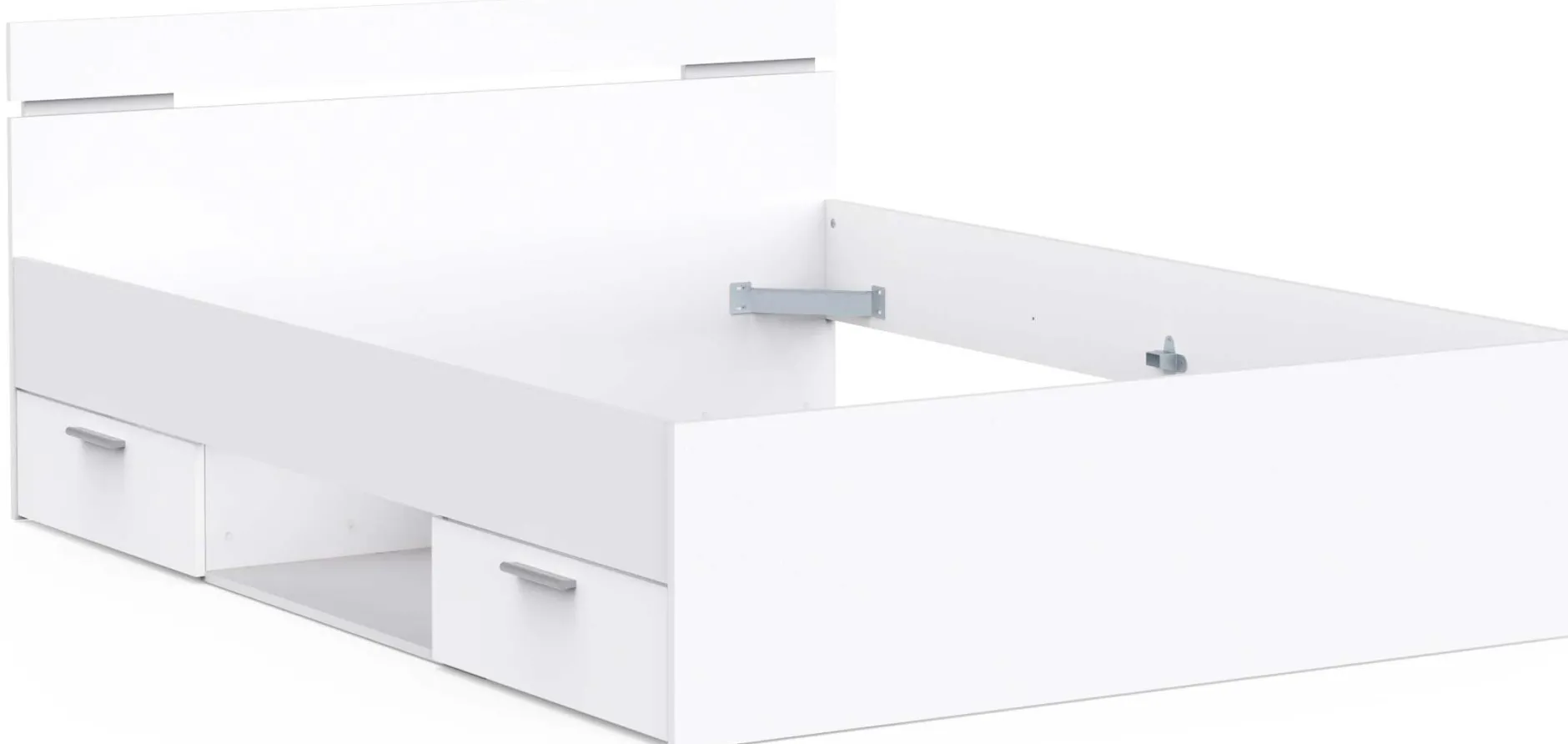 Bett Micheline 140 x 190 cm-matt weiß
