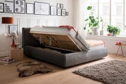Bett mit Stauraum Celine 180x200 - anthrazit