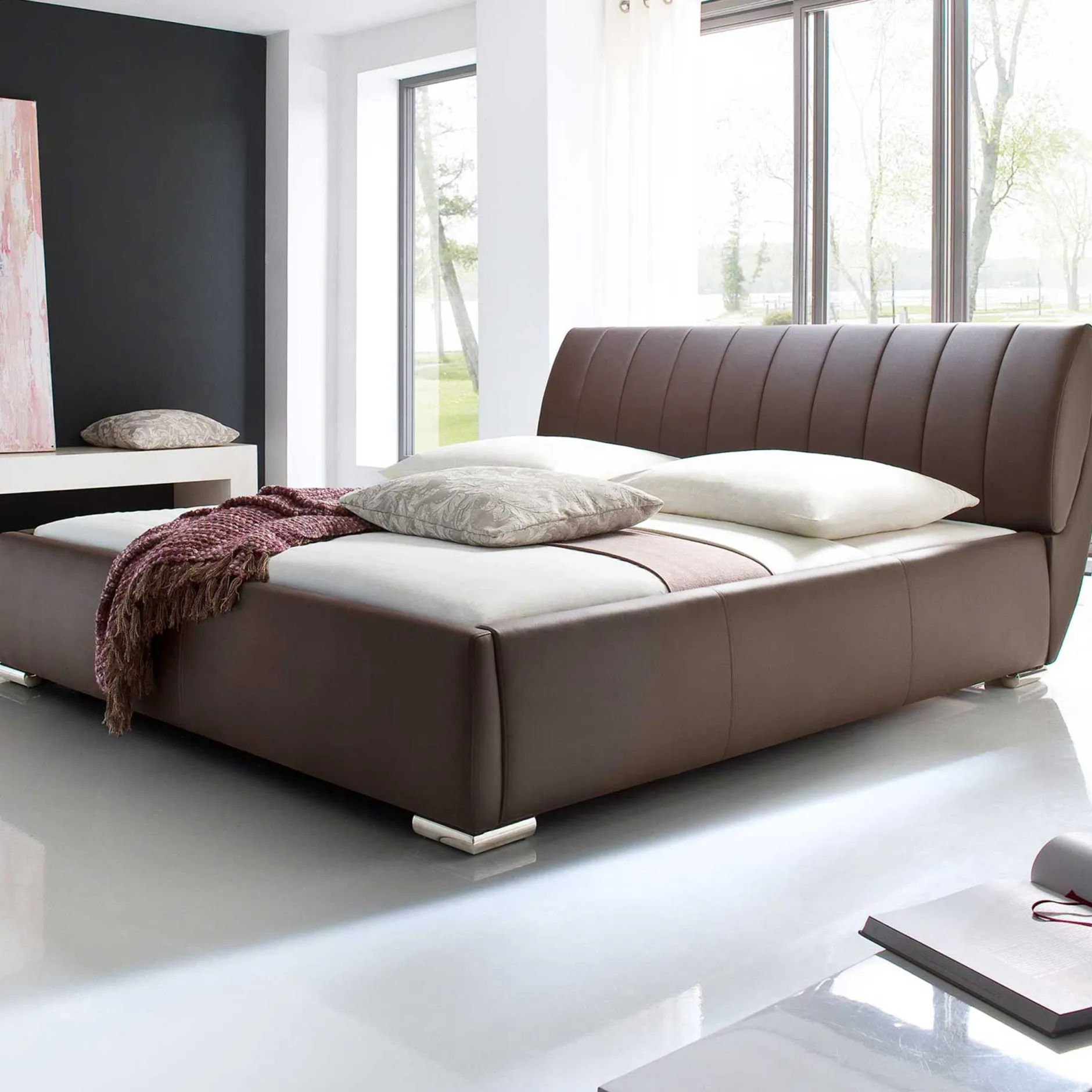 Bett mit Stauraum Davos 180x200 - braun