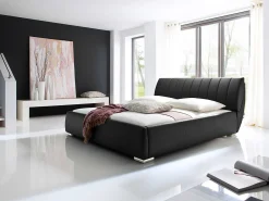 Bett mit Stauraum Davos 200x200 kingsize - schwarz