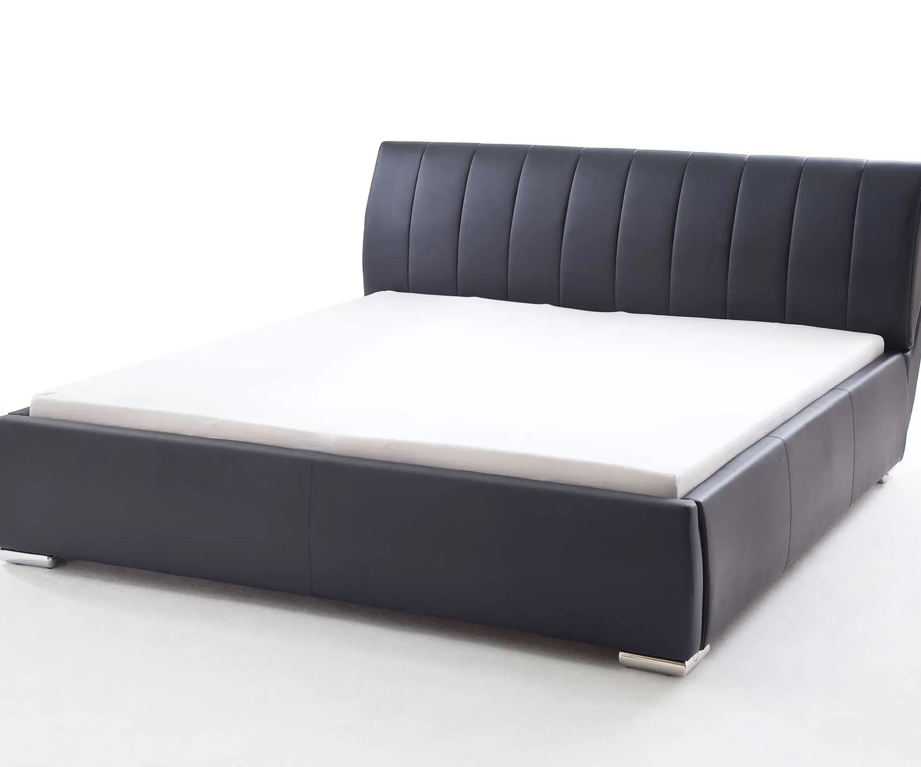 Bett mit Stauraum Davos 180x200 - schwarz