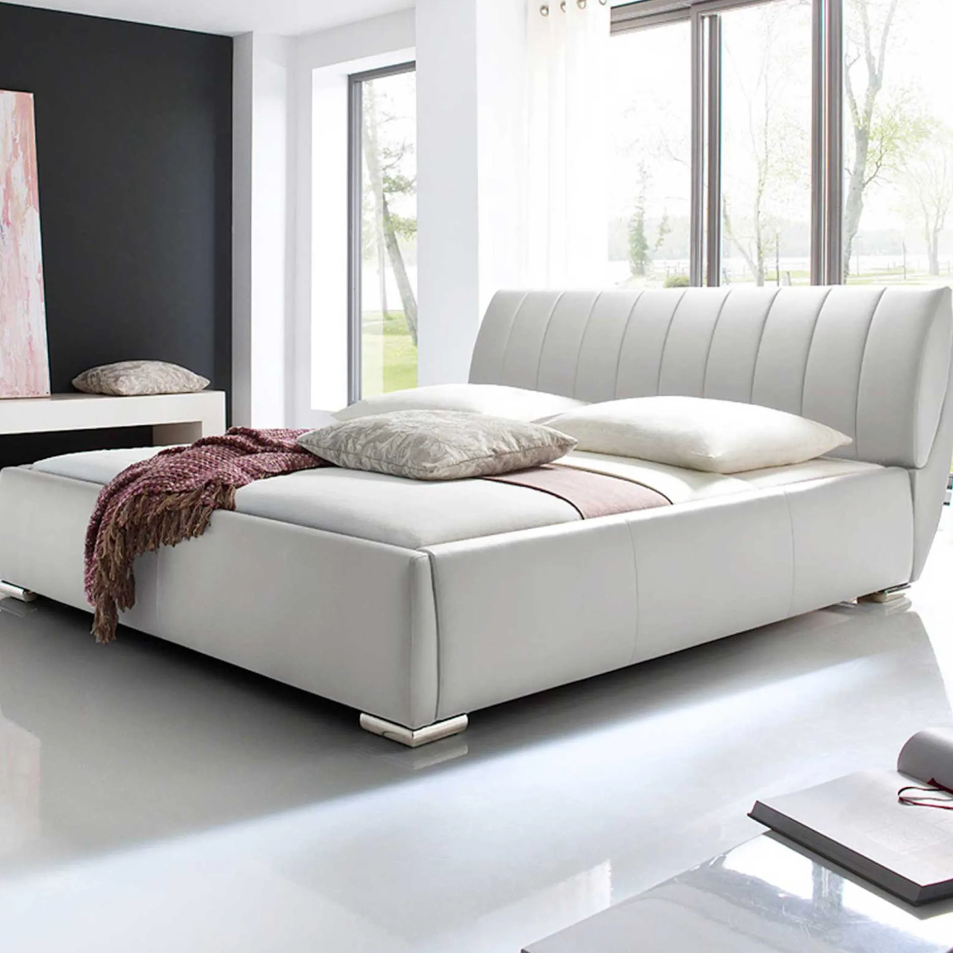 Bett mit Stauraum Davos 180x200 - weiß