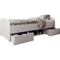 Bett Nero 90x200 mit 2 Schubladen - weiß