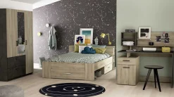 Bett Polly 160 x 200 cm-Kronberger Eiche