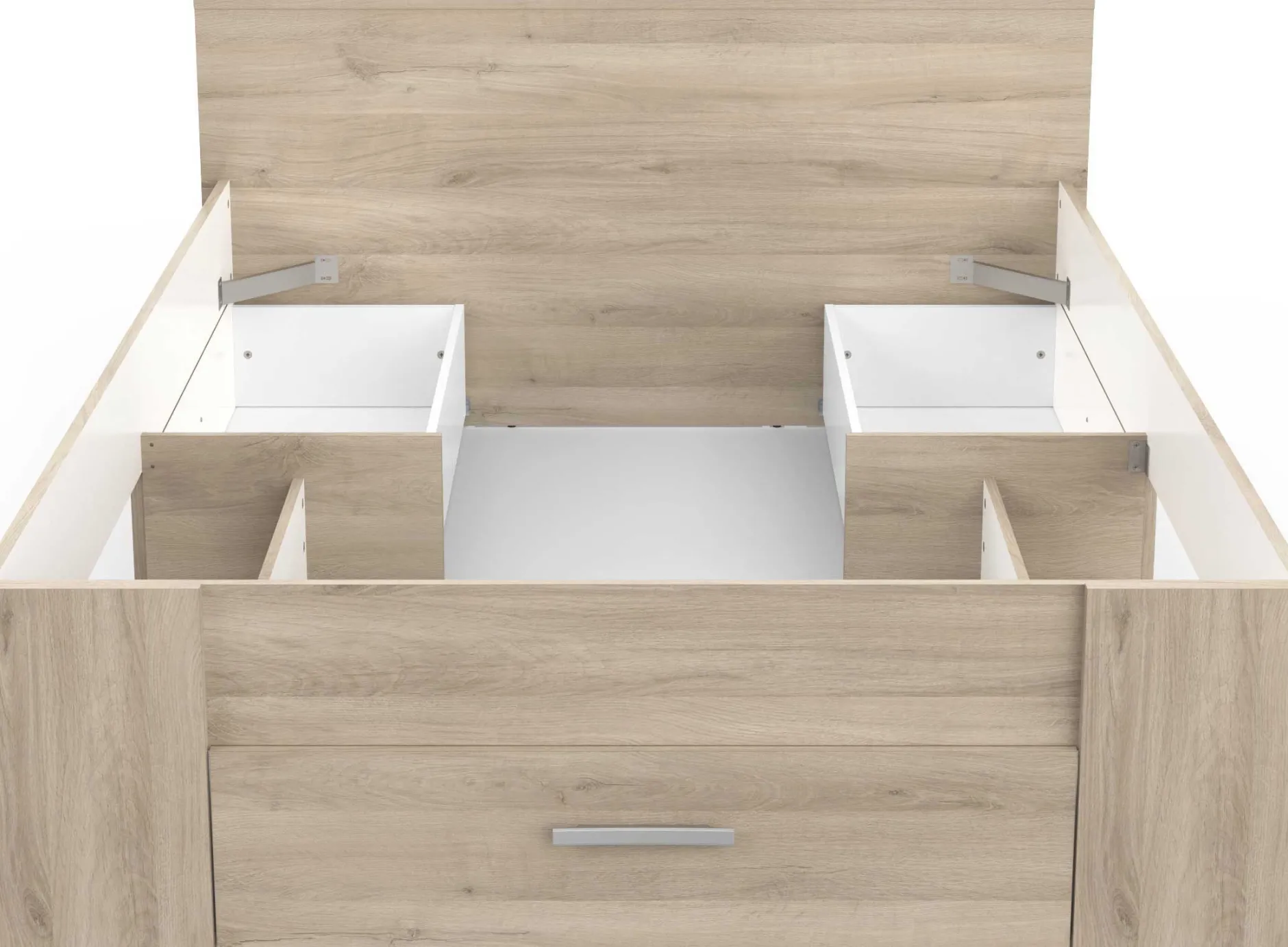 Bett Polly 140 x 200 cm-Kronberger Eiche