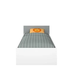 Bett Rue 90x190 - weiß/grau oder weiß/rosa
