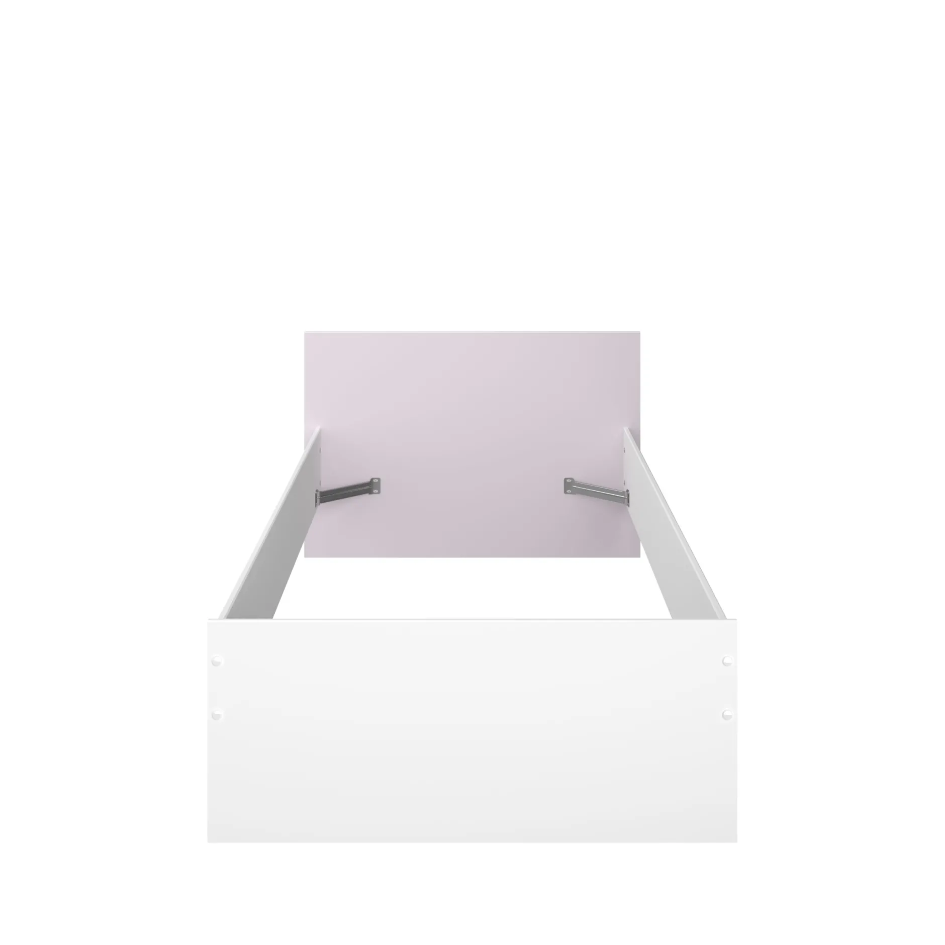 Bett Rue 90x190 - weiß/grau oder weiß/rosa